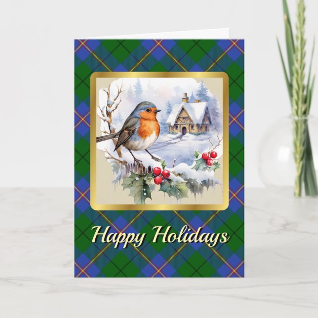 Carte Carmichael Tartan avec Robin Smas personnalisés (Devant)
