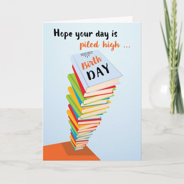 Carte Carnet de livres d'anniversaire (Devant)