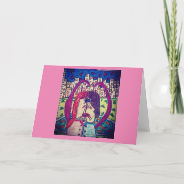 Carte Carnet de notes de coeur Kissful BY : Katie Yonker (Devant)
