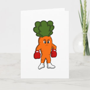 Carte Carotte en boîte avec gants de boxe