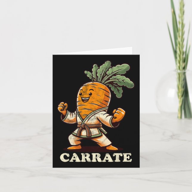 Carte Carotte karaté amusante Carotte Cartier Karate Tra (Devant)