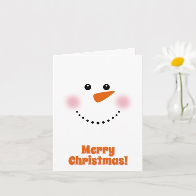 Carte Carotte mignonne Nez Snowman (Petite plante)