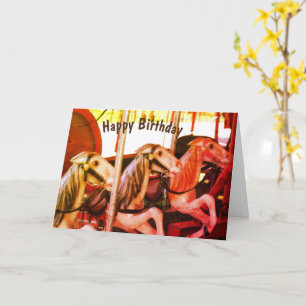 Carte Carousel Cheval Souvenirs Anniversaire