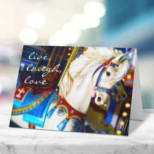 Carte Carousel Horse Photo Live Lauver Love Chic Script