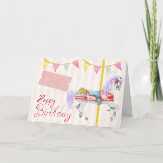 Carte Carousel Joyeux anniversaire