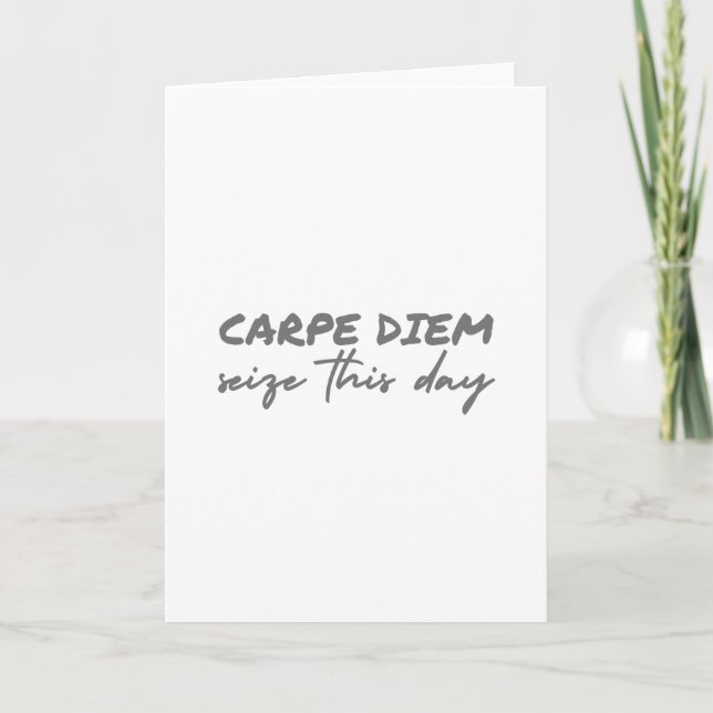 Carte Carpe Diem - Saisir ce jour (Devant)