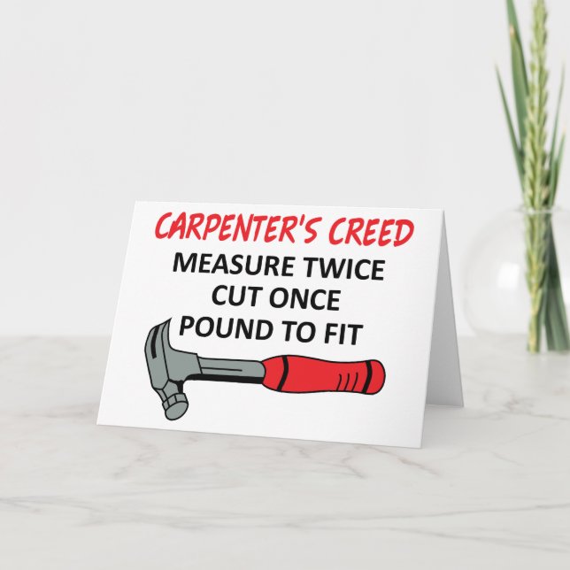 Carte Carpenter's Creed (Devant)