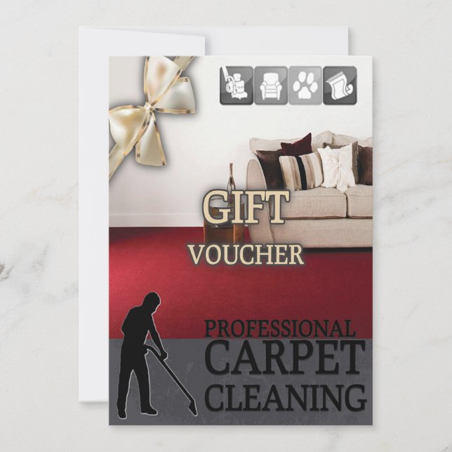 Carte Carpet Cleaning Service Gift Voucher (Devant)