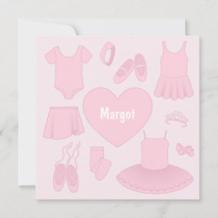 Carte Carré de vêtements de ballet - Arrière - pla