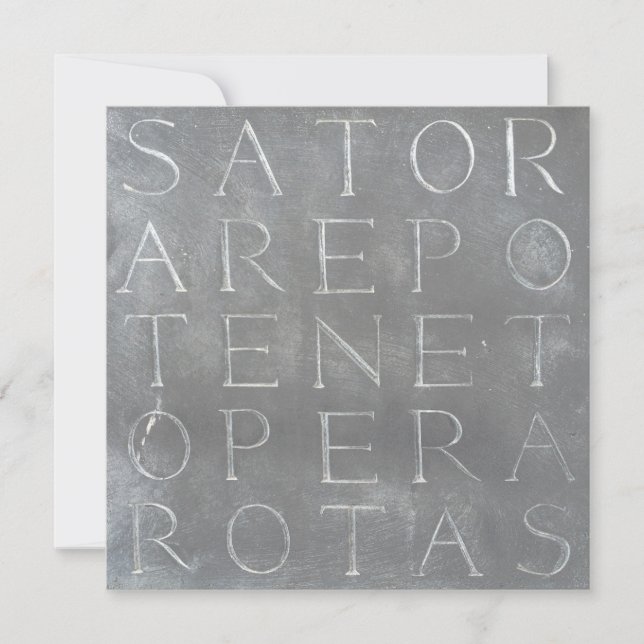Carte Carré Sator Rotas (Devant)