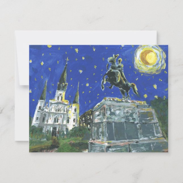Carte Carré Starry Night Jackson (Devant)