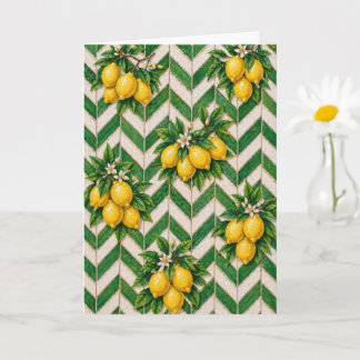 Carte Carreau Chevron Marocain au Citron