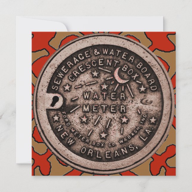 Carte Carrelage celtique rouge, couverture de compteur d (Devant)