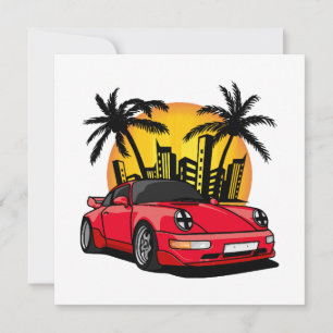Carte Carrera Classique Rouge sous le Soleil Couchant de