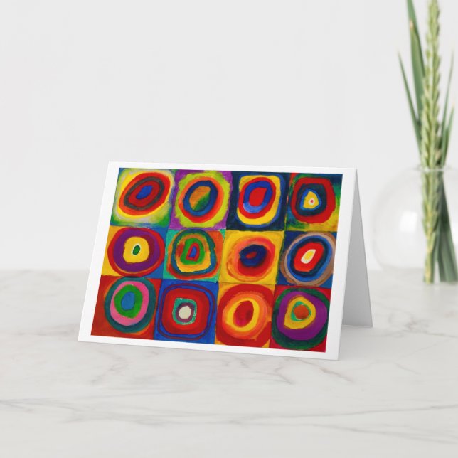 Carte Carrés avec cercles, Abstraits, Wassily Kandinsky (Devant)