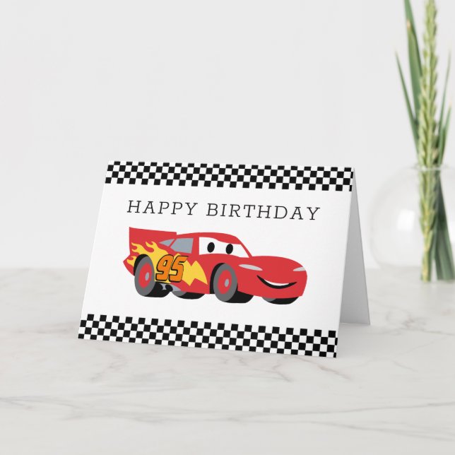 Carte Cars Lightning McQueen Anniversaire (Devant)