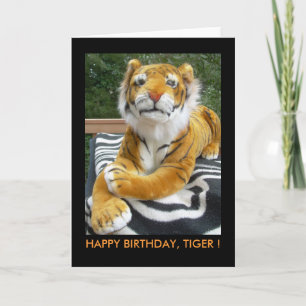 CARTE CARTE, ANNIVERSAIRE<TIGER