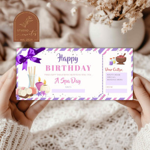 Carte Carte-cadeau de journee de detente d'anniversaire