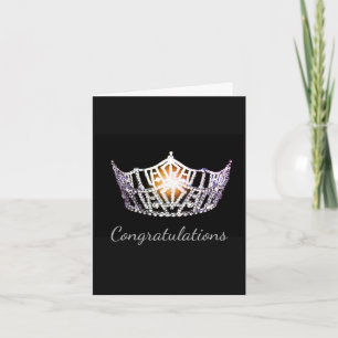 Carte Carte-Congrats argentée de salutation de couronne
