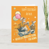 ~Carte d'anniversaire drôle pour scooter de mobili