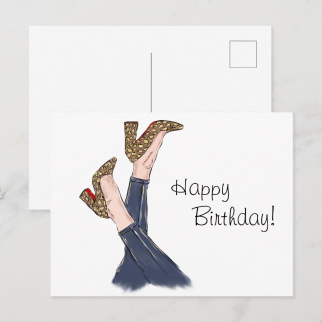 Carte - Carte d'anniversaire - Joyeux anniversaire (Devant / Derrière)