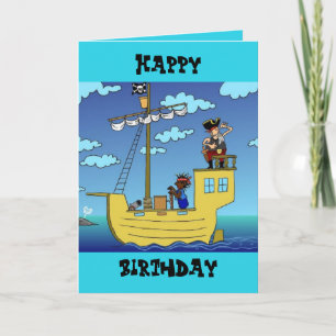 Carte #carte d'anniversaire pirate par dalDesignNZ