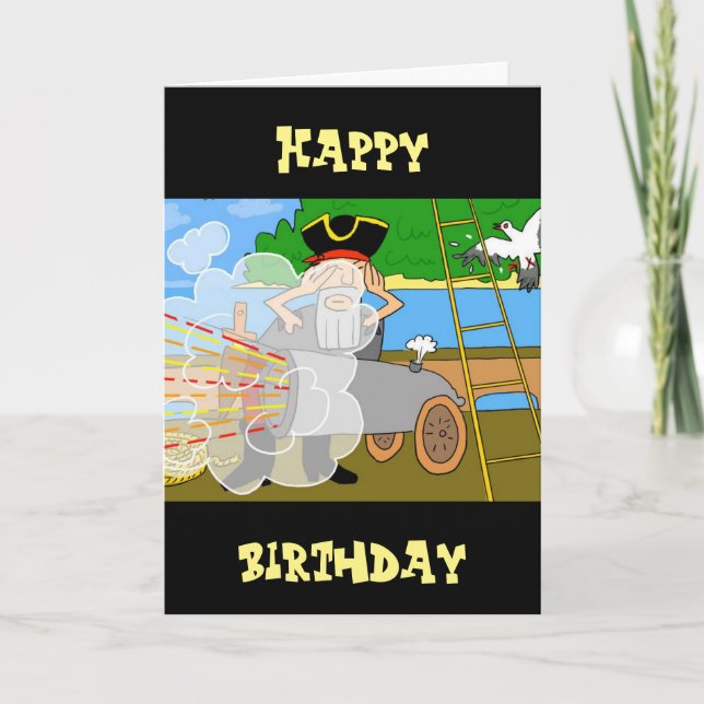 Carte #carte d'anniversaire pirate par dalDesignNZ (Devant)