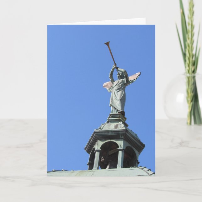Carte “Carte de sympathie #2 « Ange trompettiste de sain (Devant)