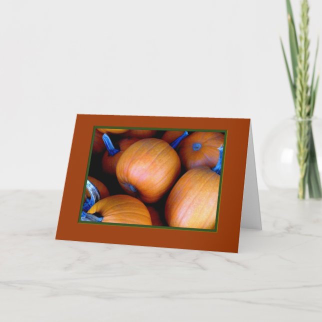 Carte 'Carte de voeux vierge aux Citrouilles d'automne (Devant)