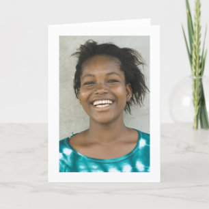 Carte Carte, "jeune fille de sourire dans la robe verte