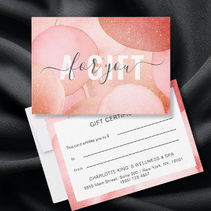 Carte Cartes-cadeaux modernes et scintillantes à plat