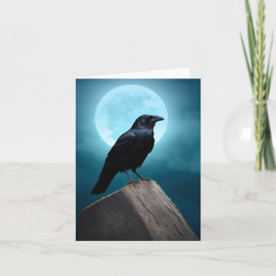 Carte Carton Corbeau-Corbeille Clair-de-Lune