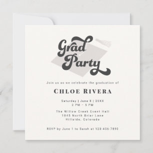 Carte Carton d'invitation à une fête de remise de diplôm