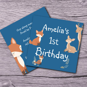 Carte Carton d'invitation d'anniversaire aux amis mignon