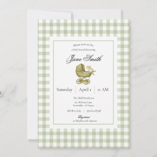 Carte Carton d'invitation de baby shower pour chaton à c
