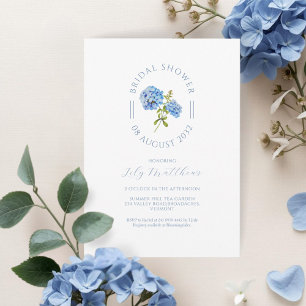 Carte Carton d'invitation de douche de mariée chic flora