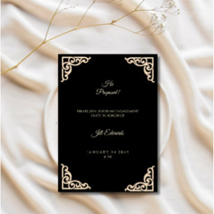 Carte Carton d'invitation de fête de fiançailles Mariage