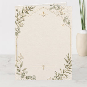 Carte Carton d'invitation de mariage de luxe – style ivo
