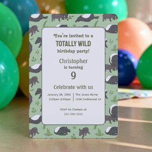 Carte Carton d'invitation pour l'anniversaire de tapirs