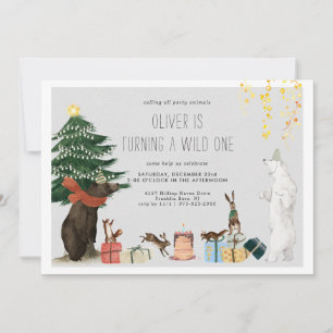 Carte Carton d'invitation pour une fête de Noël déjantée