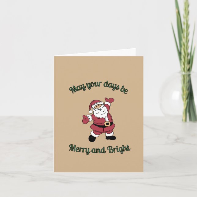 Carte Carton Joyeux Père Noël (Devant)
