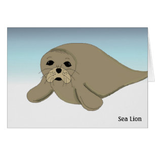 Carte Carton Sea Lion Note