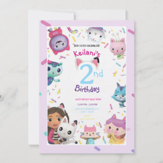 Carte Cartons d'invitation pour l'anniversaire de Gabby 