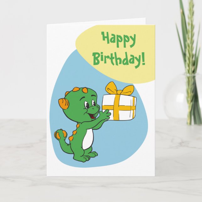 Carte Cartoon Ankylosaurus Baby (Devant)