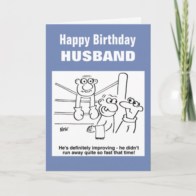 Carte Cartoon Boxer On the Ropes (Devant)