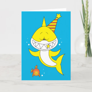 Carte Cartoon de requin mignon
