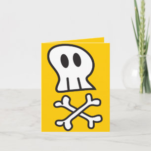 Carte Cartoon Pirate Skuls & Bones Enfants Halloween