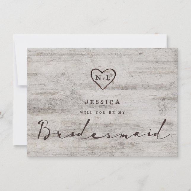 Carte Carved Sweethethebe Be My Bridesmaid Proposition C (Devant)
