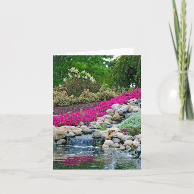 Carte Cascades dans le jardin de roche (Devant)