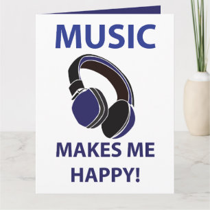 Carte Casque Audio Musique La Musique Me Rend Heureux